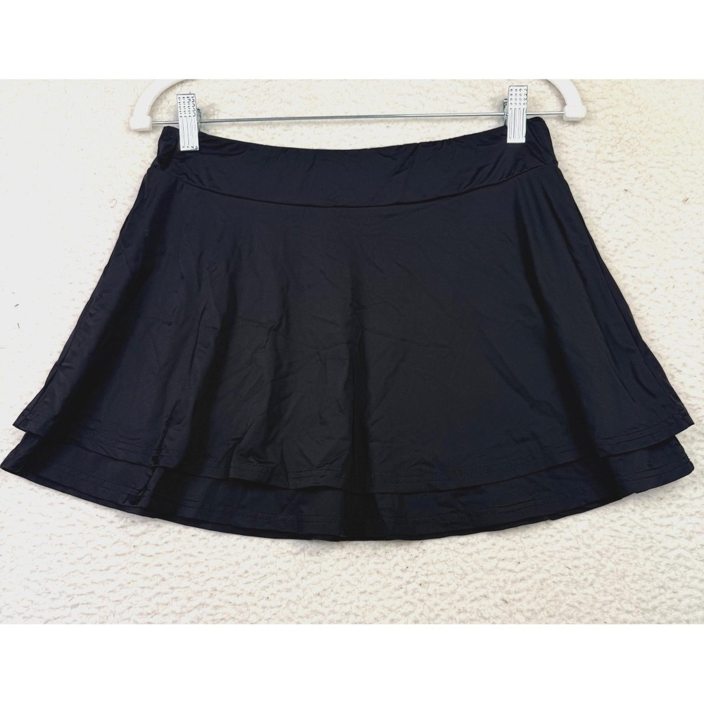 Princess Polly Skirt Womens 6 Black Layered Skater‎ Mini Stretch Casual Pull On